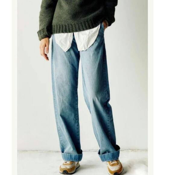 Imogene & Willie kate eames high-rise trouser wide leg chino jeans Size 23 - Picture 4 of 9